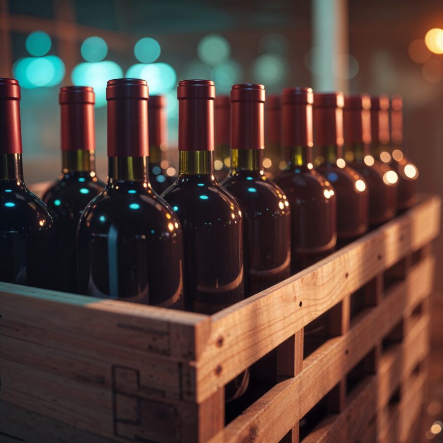 Phoenix_10_a_wooden_case_with_multiple_bottles_of_rich_red_win_0